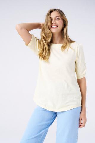 OPEN SLEEVE TOP YELLOW