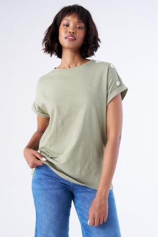 FATIGUE TEE BUTTON TRIM