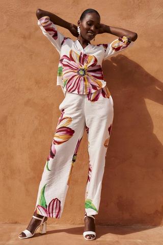 WIDELEG PANTS FLORAL