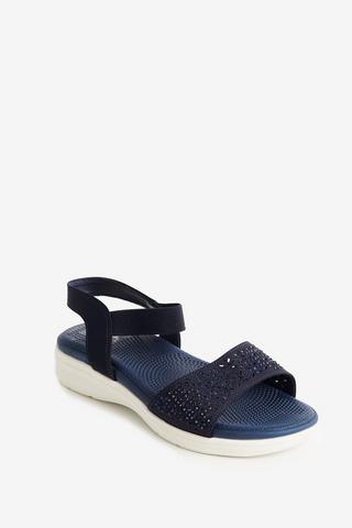 EMBELLISHED NAVY SANDALS - Bata