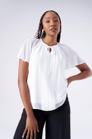 CHIFFON TOP WHITE