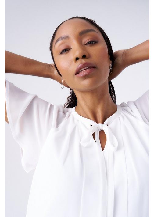 CHIFFON TOP WHITE - XXL - White | MILADYS