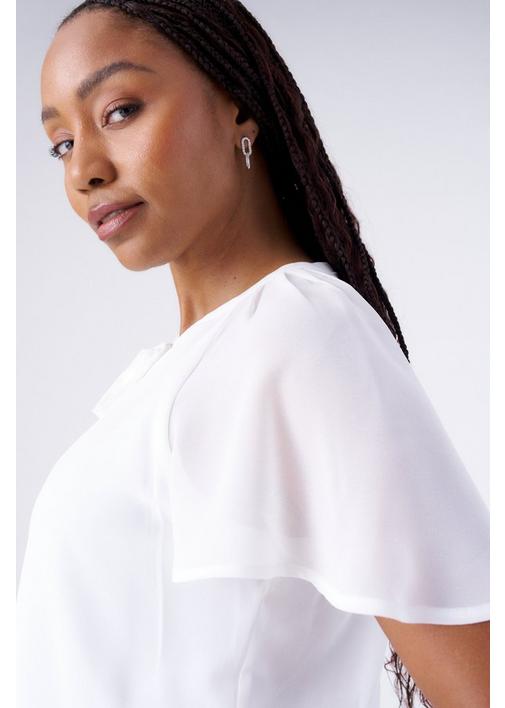 CHIFFON TOP WHITE - XXL - White | MILADYS