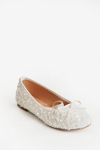 SEQUINS PUMP WHITE