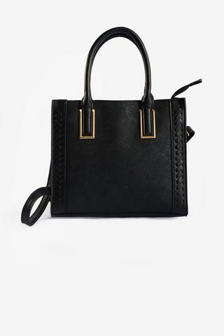 EMBOSSED TOTE BAG BLACK