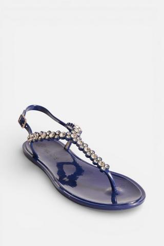 JELLY DIAMANTE SANDALS NAVY