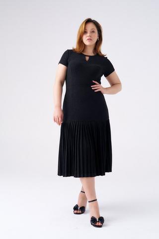 PLEAT DRESS BLACK