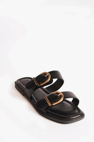 BUCKLE SANDAL BLACK