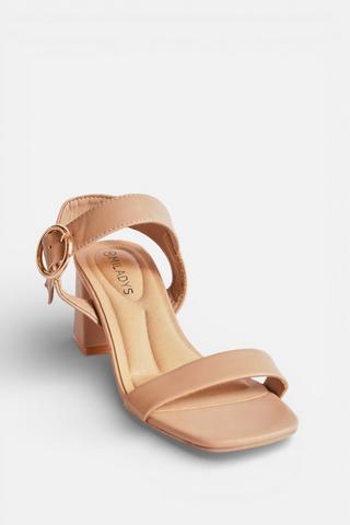 BEIGE BLOCK HEEL