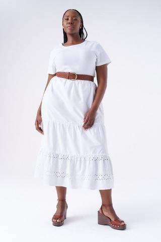 TIERED SKIRT WHITE