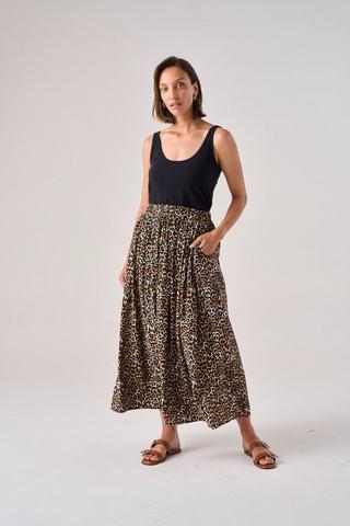 ANIMAL PRINT FULL SKIRT