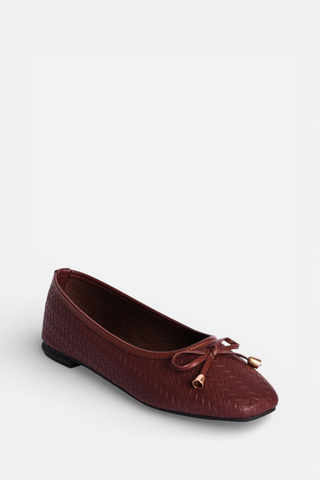 WOVEN PUMP CHOCOLATE BROWN
