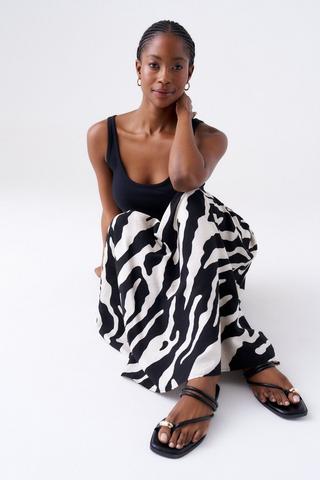 PRINTED SKIRT MONOCHROME