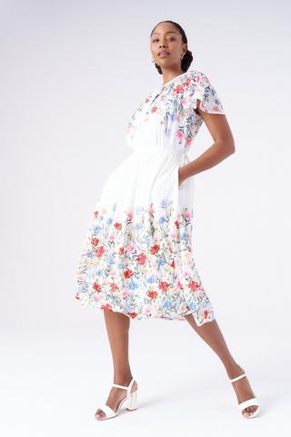 FULL CIRCLE SKIRT FLORAL PRINT