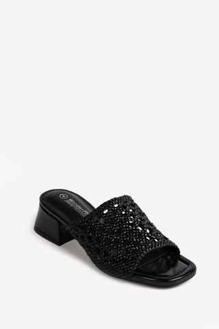 WONDERFIT WOVEN BLOCK HEELS