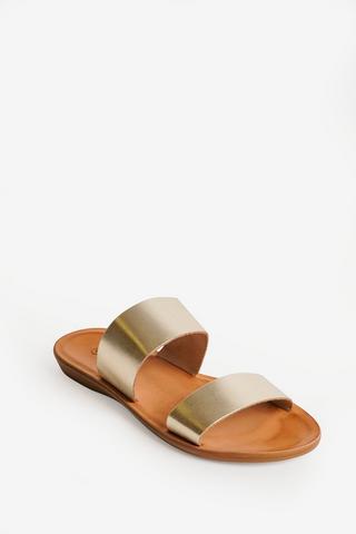 LEATHER SANDALS GOLD