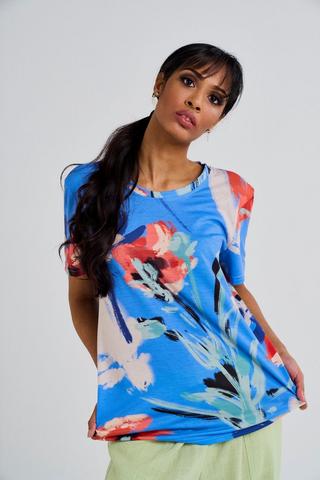 FLORAL PRINT TEE BRIGHT