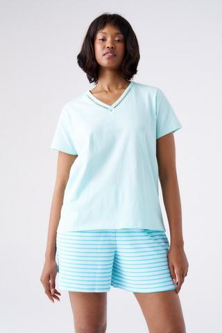 PRINTED SHORT SLEEP SET