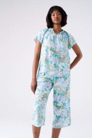 WOVEN SLEEP SET FLORAL