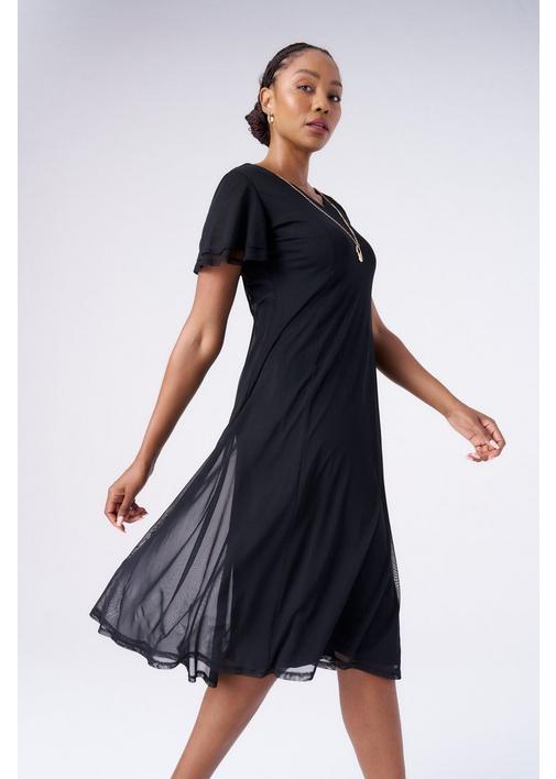 womens wrap dress midi Donna Karan Weekend Women's Tricot Knit Elbow-Sleeve Collared Polo Dress - Nightfall