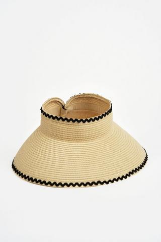 FOLDABLE STRAW VISOR HAT
