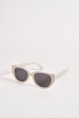 WHITE CATEYE SUNGLASSES-007-STREN