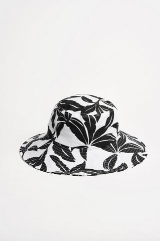 MONOCHROME PRINT SUMMER HAT