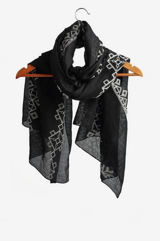 LIGHT WEIGHT EMBROIDERED SCARF