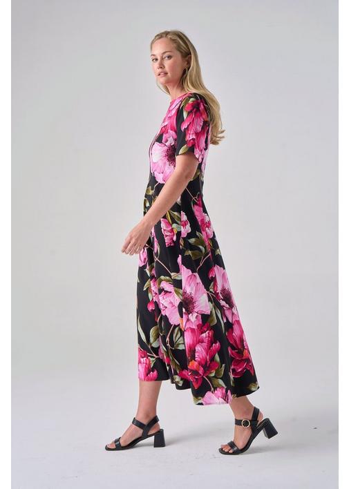 slim fit dress slacks Pleated Woven Fit and Flare Dress main image 0