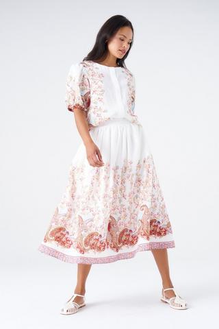 FULL CIRCLE SKIRT FLORAL PRINT