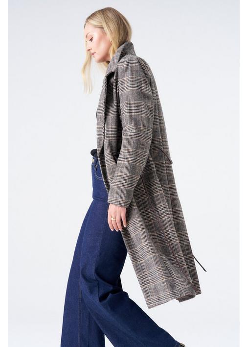MELTON CHECK COAT,Sheet Street,natural,,natural,miladys,plain