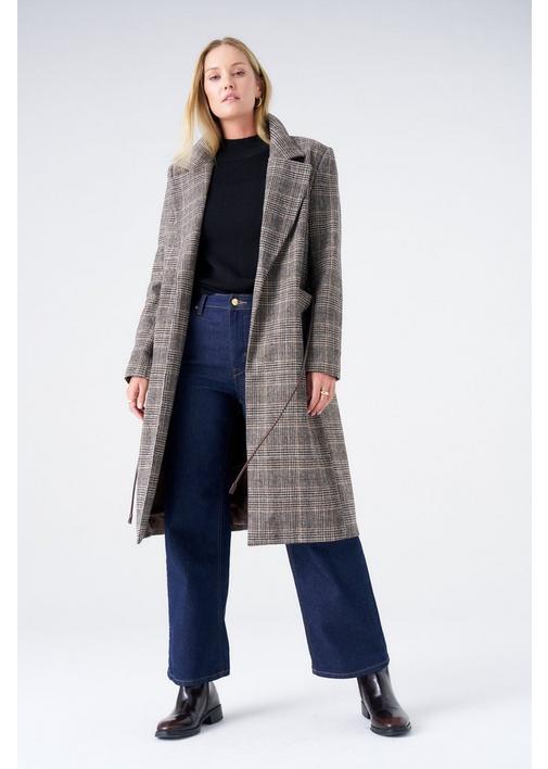 MELTON CHECK COAT,Sheet Street,natural,,natural,miladys,plain