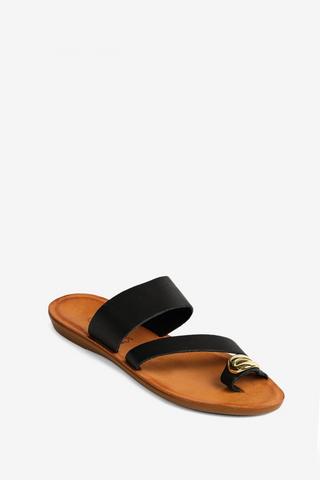LEATHER SANDALS BLACK