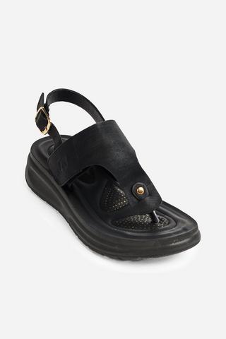 BLACK THONG SANDALS - Pierre Cardin