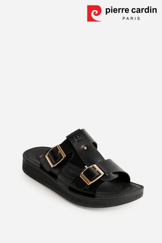 DOUBLE BUCKLE MULE - Pierre Cardin