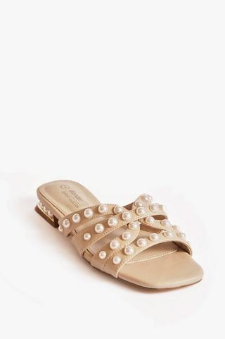 SATIN LOW HEEL SANDALS