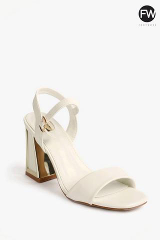 WHITE BLOCK HEELS - Footwork