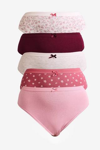 5PK COTTON STRETCH HIGH CUT PANTIES