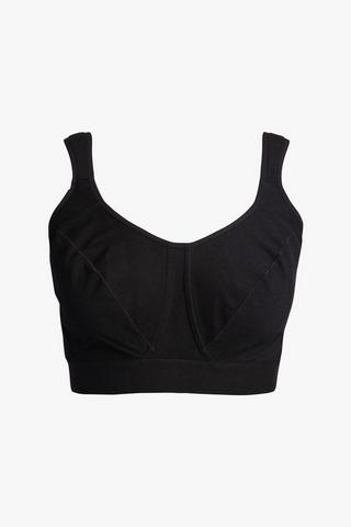 COTTON SPORTS BRA BLACK