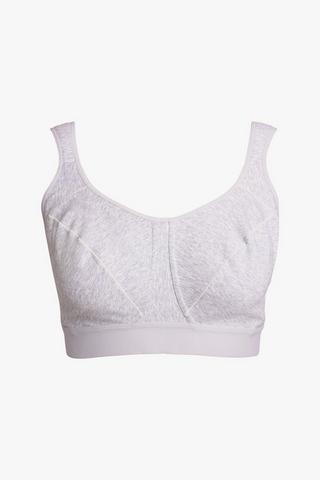COTTON SPORTS BRA GREY
