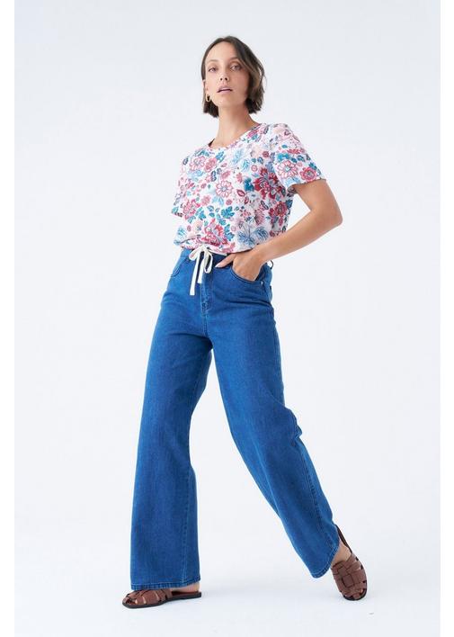 WONDERFIT STRAIGHT LEG PULL ON DENIM JEANS | MILADYS
