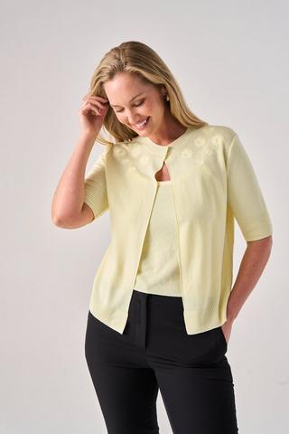 KNIT CARDIGAN YELLOW