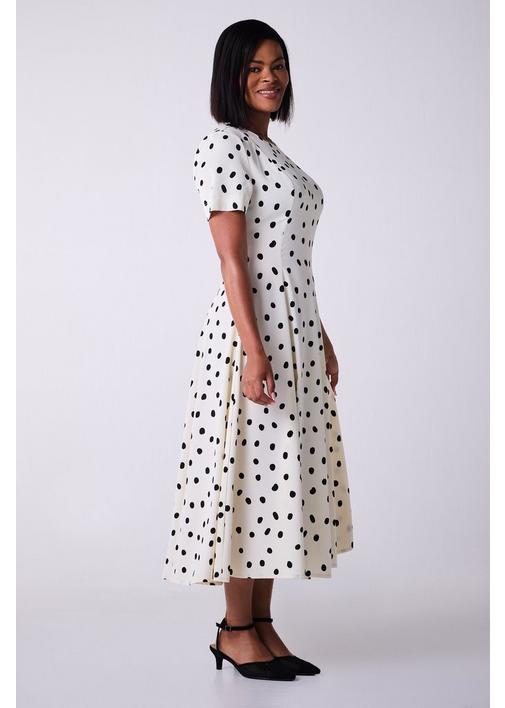 【ANDRÉSD】flocky dot pants dress POLKA DOT FIT AND FLARE DRESS - XXL - Multi | MILADYS