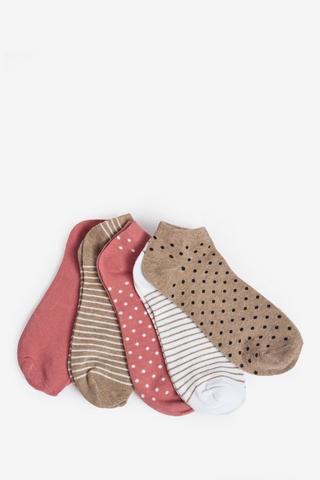 5 PACK ANKLE SOCKS-4-7