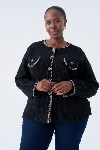 TEXTURED JACKET BLACK