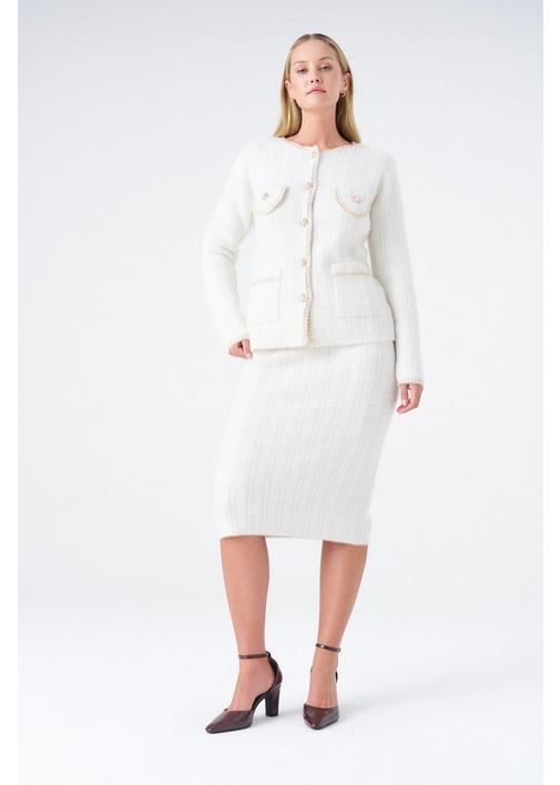 KNIT JACKET CREAM | MILADYS