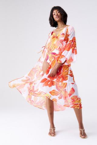 TIERED WOVEN KAFTAN