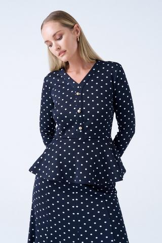 SPOT PRINT TOP NAVY