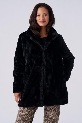 FAUX FUR JACKET BLACK