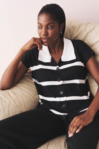STRIPE KNIT SHIRT